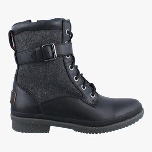 Like new UGG leather wool waterproof ladies boots black